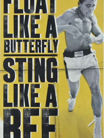 Das Bild »Float like a butterfly, sting like a bee« Muhammad Ali