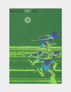 Rares Olympiaposter von 1972 der 100m Lauf