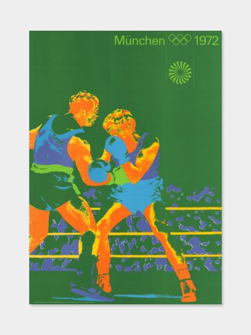 Original Plakat von 1972 der Sportart Boxen