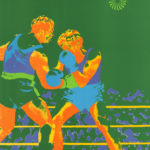 Olympiaplakat der Disziplin Boxen während der Olympiade 1972
