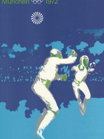 Originalposter von 1972 zur Sportart Fechten