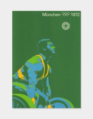 Gewichtheben 1972 Olympia 1972 Originalplakat von Otl Aicher zur Sportart Gewichtheben