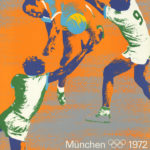 Originalplakat von der Olympiade 1972 von Otl Aicher zum Sport Handball