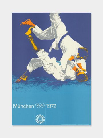 Originalplakat von der Sportart Judo während der Olympischen Spiele 1972
