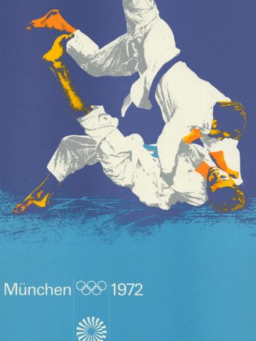 Echtes Poster aus der Serie der olympischen Plakate von Otl Aicher