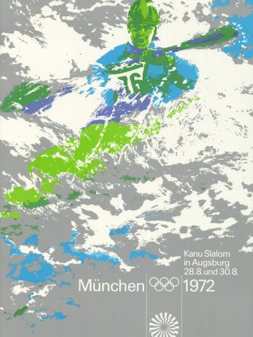 Echtes Kanu Plakat aus 1972 von der Olympiade 1972 in München