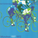 Olympisches offizielles Plakat Radfahren von Otl Aicher