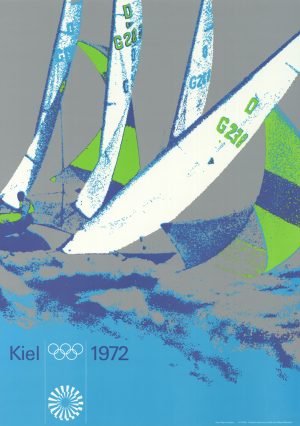 Segeln Olympiaplakat 1972 Original aus 1972 ist dieses olympische Plakat vom Segeln
