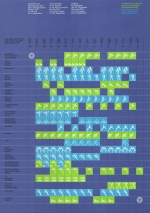 Da sist der offizielle Zeitplan der olympischen Spiele 972