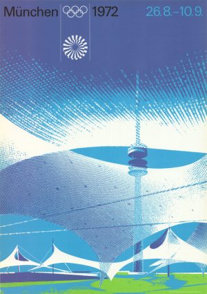 Rarität aus der Olympiade in München im Jahr 1972 des Motivs Zeltdach