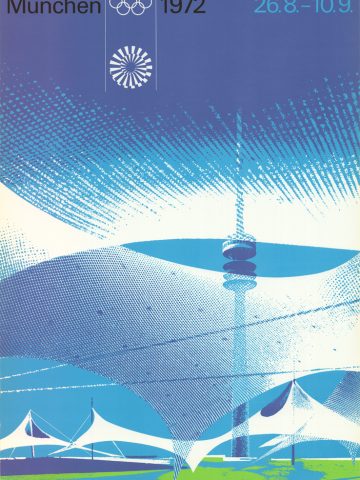 Rarität aus der Olympiade in München im Jahr 1972 des Motivs Zeltdach