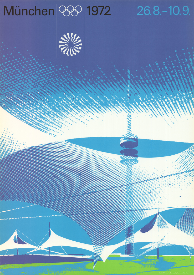 Rarität aus der Olympiade in München im Jahr 1972 des Motivs Zeltdach