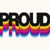 Wandbild mit Typographie Proud