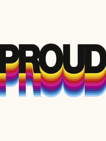 Wandbild mit Typographie Proud